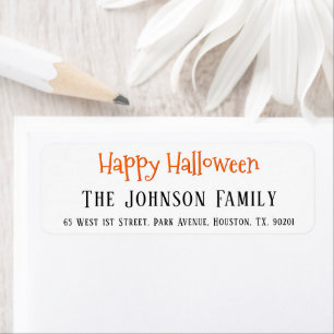Returadressen Inbjudningar till Happy halloween-pa Returadress Etikett