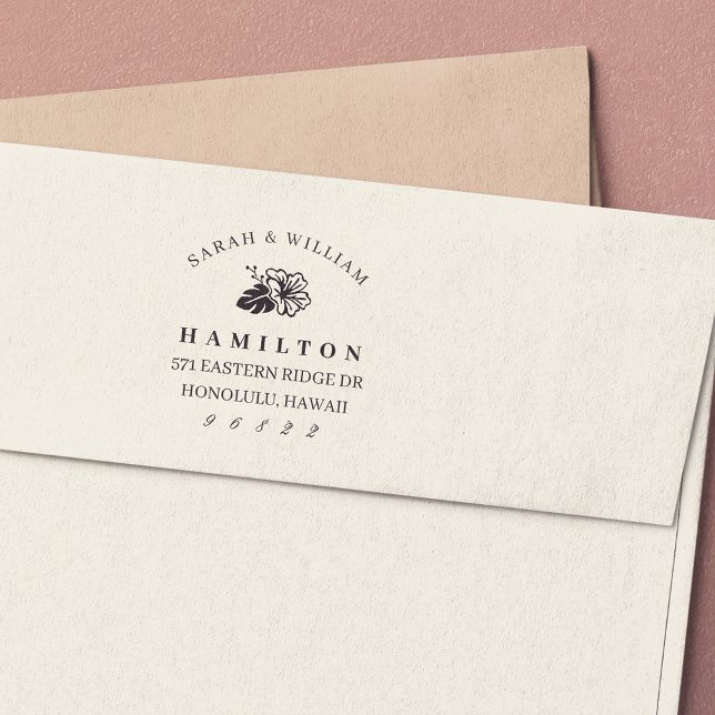 Returadressen Island Hibiscus Självfärgande Stämpel (Skapare uppladdad)