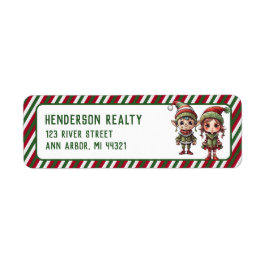 Returadressen Jul Elves Helgdag Returadress Etikett
