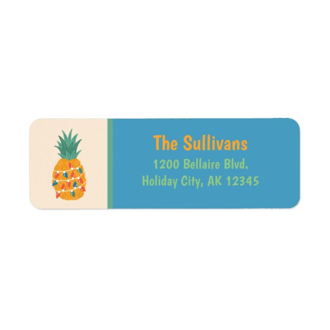 Returadressen Julananas Returadress Etikett (Framsidan)