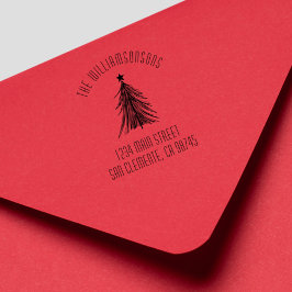 Returadressen Julgran Stämpel