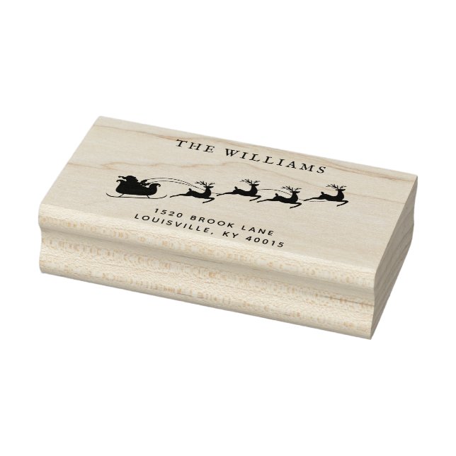 Returadressen jultomten Reindeer Stämpel (Stämpel)