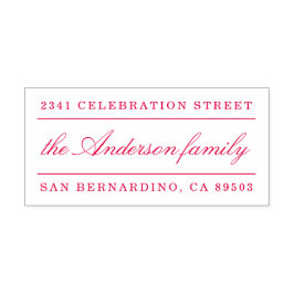 Returadressen Klassisk familjskript i Namn Självfärgande Stämpel