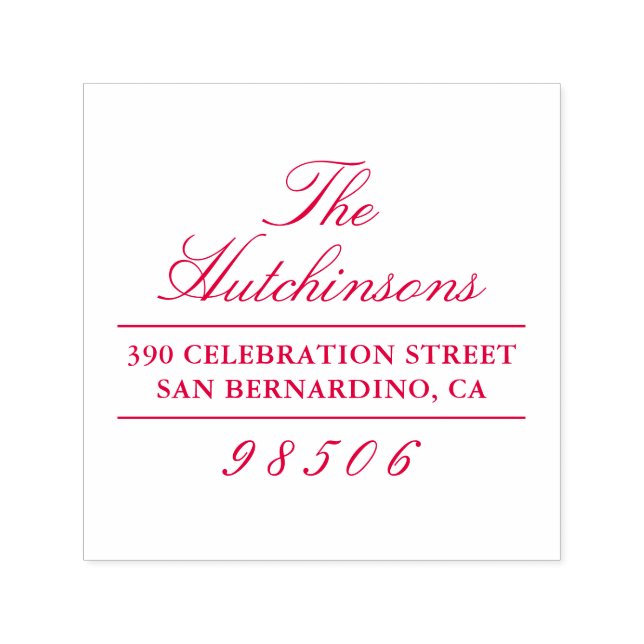 Returadressen Klassisk skriptfamilj Namn Självfärgande Stämpel (Design)