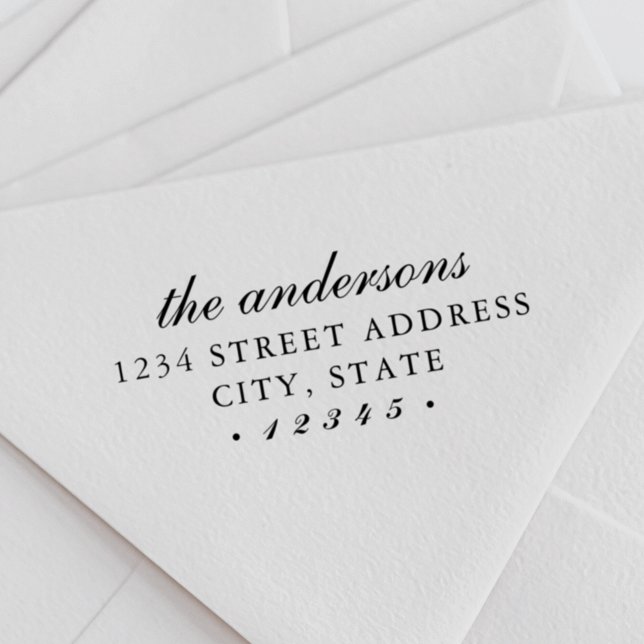 Returadressen Klassisk skriptfamilj Namn Självfärgande Stämpel (Skapare uppladdad)