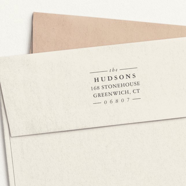 Returadressen Klassiskt Linjer Självfärgande Stämpel (Skapare uppladdad)