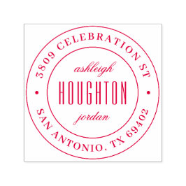 Returadressen Klassiskt runda skript Namn Självfärgande Stämpel