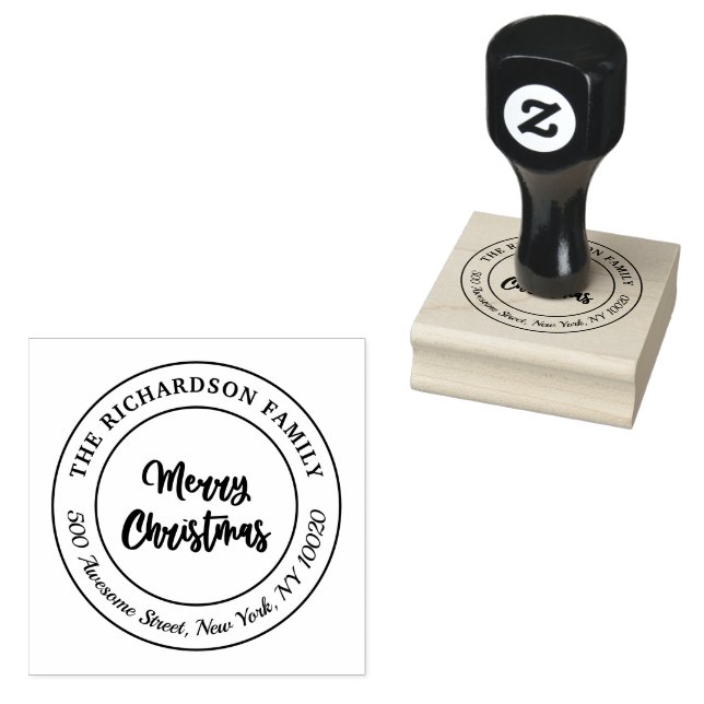 Returadressen Kurvtext i god jul Namn Stämpel (Stämplad)