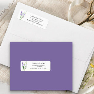 Returadressen Lilac Wildblomma och Daisy Returadress Etikett