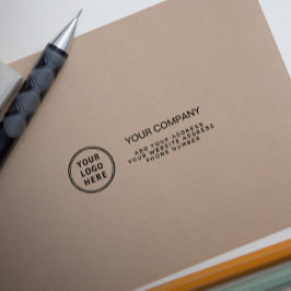 Returadressen Logotyp Company Namn Självfärgande Stämpel