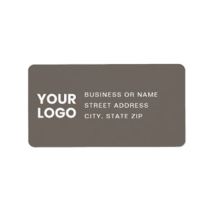 Returadressen Logotyp och redigerbar text Adressetikett