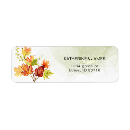 Returadressen löv på vilden Elegant för höstkänsla Returadress Etikett
