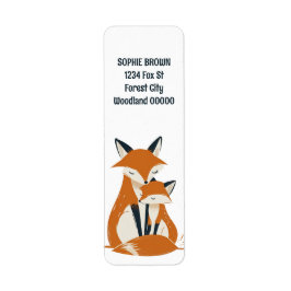 Returadressen mamma Fox Woodland Animals Returadress Etikett