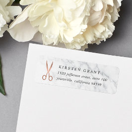 Returadressen Marble & Ro Guld Scissors Logotyp Returadress Etikett