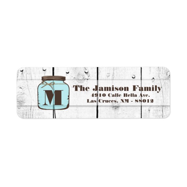 returadressen Mason Burk Wood Land Returadress Etikett (Framsidan)