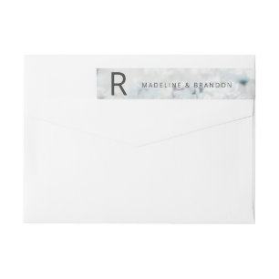 Returadressen Meadow Sång toning Flowers Monogram Etikettband