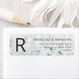 Returadressen Meadow Sång toning Wildblommor Returadress Etikett