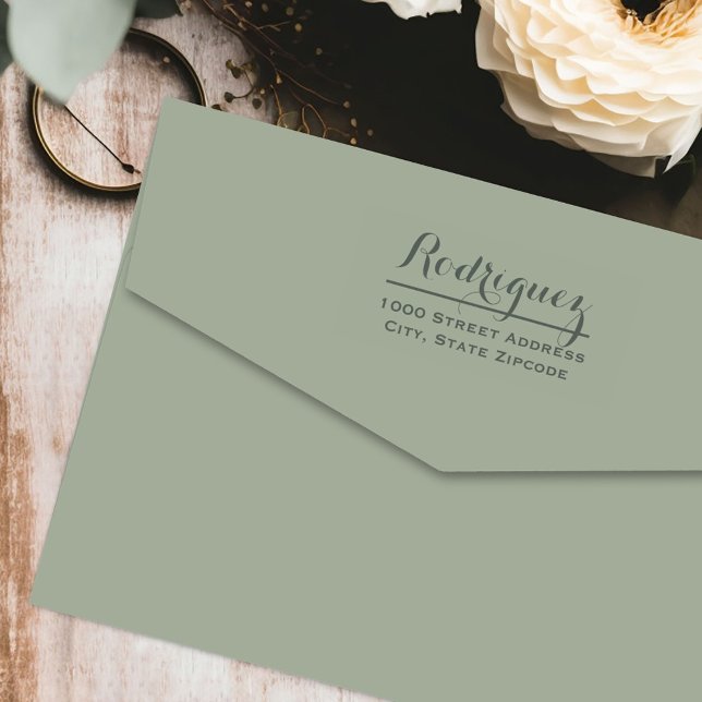 Returadressen Minimal skriptefternamn Självfärgande Stämpel (Skapare uppladdad)