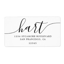 Returadressen Minimalistisk vit skriptfamilj