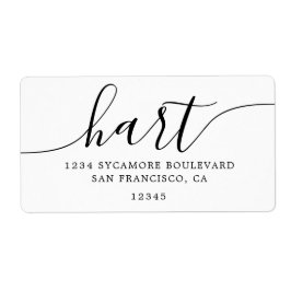 Returadressen Minimalistisk vit skriptfamilj Fraktsedel