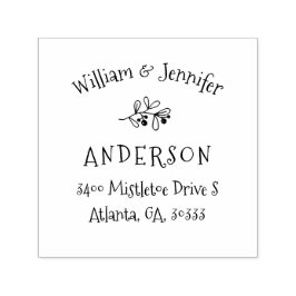 Returadressen Mistletoe Jul Självfärgande Stämpel