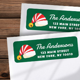 Returadressen Modern Cute Santa Hats Anpassningsba Returadress Etikett