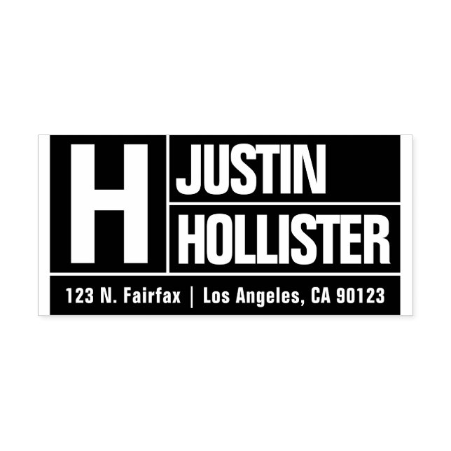 Returadressen Modern fetstilt stor typografi Självfärgande Stämpel (Design)