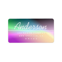 Returadressen Modern  för färgfull ombre-skript