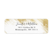 Returadressen Modern Guld-penseldrag