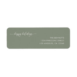 Returadressen Modern minimalistisk Glad helg Returadress Etikett