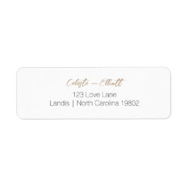 Returadressen Modern minimalistisk vit babyskare Returadress Etikett