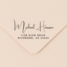 Returadressen Modern Namnteckning skript