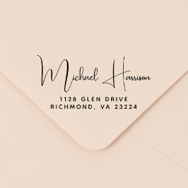 Returadressen Modern Namnteckning skript Självfärgande Stämpel