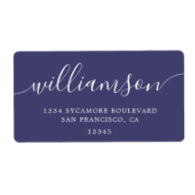 Returadressen Modern Navy Blue Family