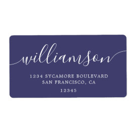 Returadressen Modern Navy Blue Family Fraktsedel