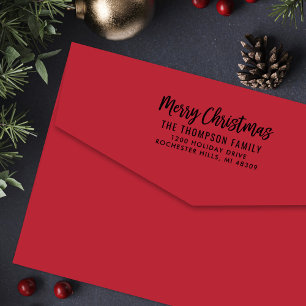 Returadressen Modern Script God jul Självfärgande Stämpel