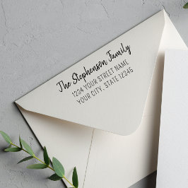 Returadressen Modern Snyggt Family Namn Självfärgande Stämpel