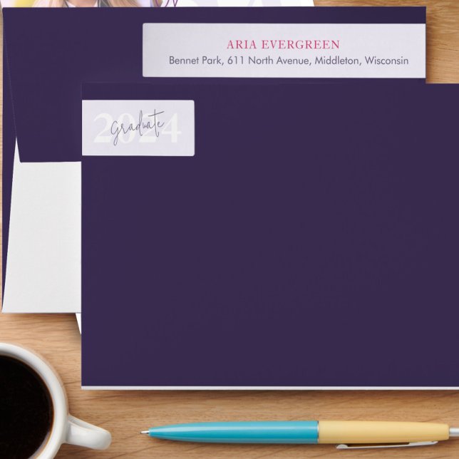 Returadressen Modern Snyggt Script Studenten Etikettband (Skapare uppladdad)