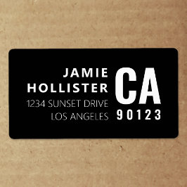 Returadressen Modern Typografi - svart/vit utseend Fraktsedel