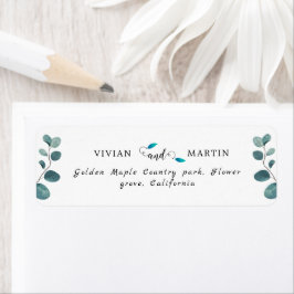 Returadressen Modern Vild Forest Vibe Calligraphy Returadress Etikett