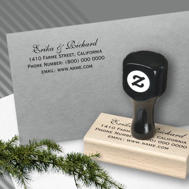 Returadressen Namn Bröllop Stämpel (Skapare uppladdad)