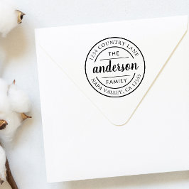 Returadressen Namn för anpassningsbar i skriptfami Självfärgande Stämpel