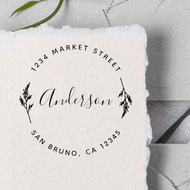 Returadressen Namn för anpassningsbar i skriptfami Stämpel (Skapare uppladdad)