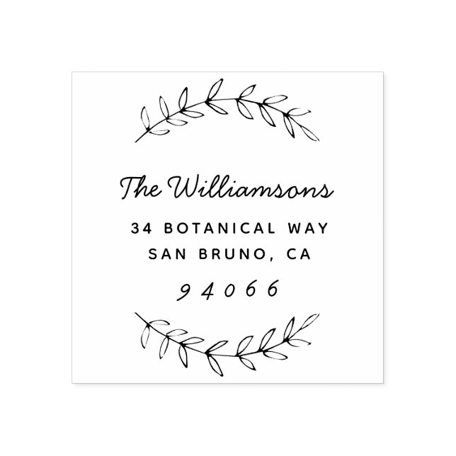 Returadressen Namn för anpassningsbar i skriptfami Stämpel (Tryck)