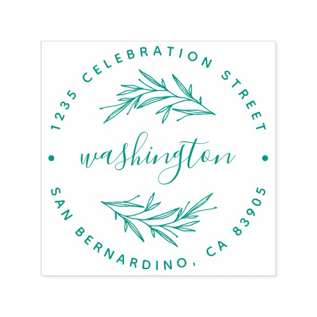 Returadressen Namn för Anpassningsbarna Löv & Scri Självfärgande Stämpel (Design)