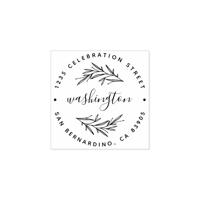 Returadressen Namn för Anpassningsbarna Löv & Scri Stämpel (Tryck)