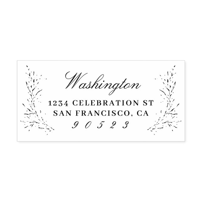 Returadressen Namn för elegant i skriptfamiljen Stämpel (Tryck)