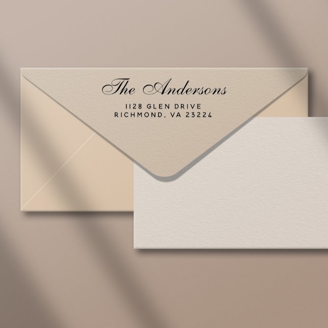 Returadressen Namn för elegant i skriptfamiljen Stämpel (Skapare uppladdad)