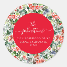 Returadressen Namn Helgdag i anpassningsbar Script Runt Klistermärke