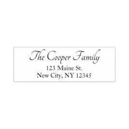 Returadressen Namn Helgdag i elegant Script-familj Självfärgande Stämpel